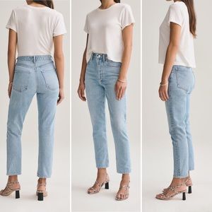 AGOLDE Rigid Riley High Rise Straight Crop Jeans